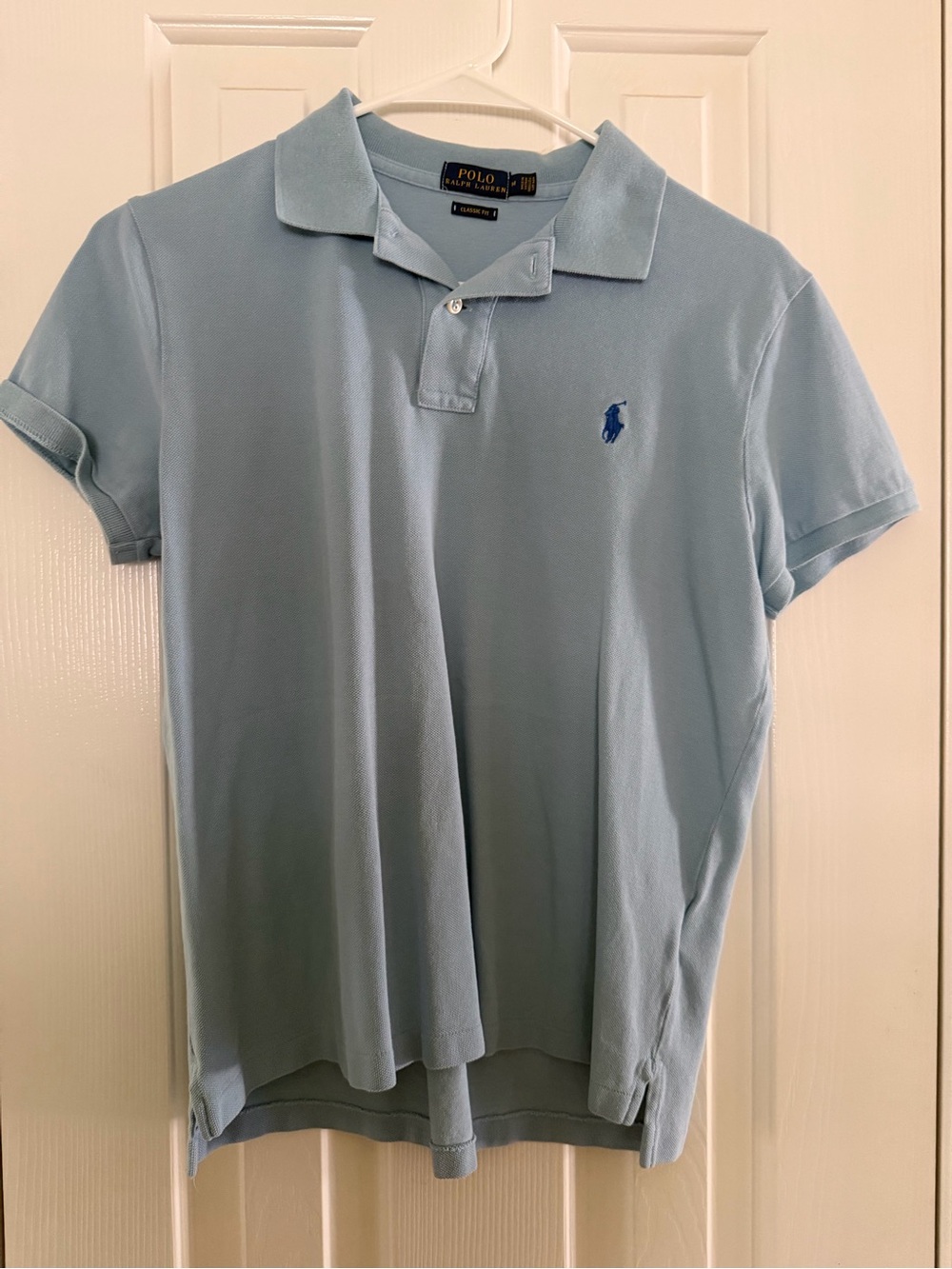 Polo by Ralph Lauren Pale Blue Short-Sleeve Polo with Navy Pony